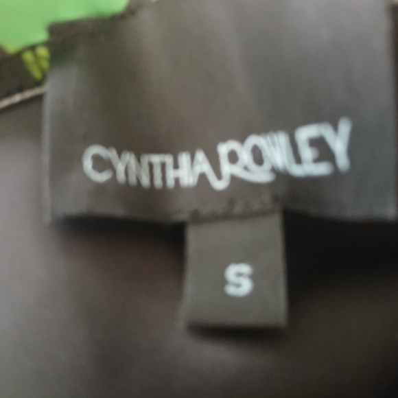 Cynthia Rowley Devi Bonded Tank - Green/White Floral Size S. FL - Picture 6 of 6